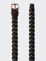 max mara woven leather belt for women