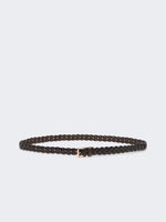 max mara woven leather belt for women