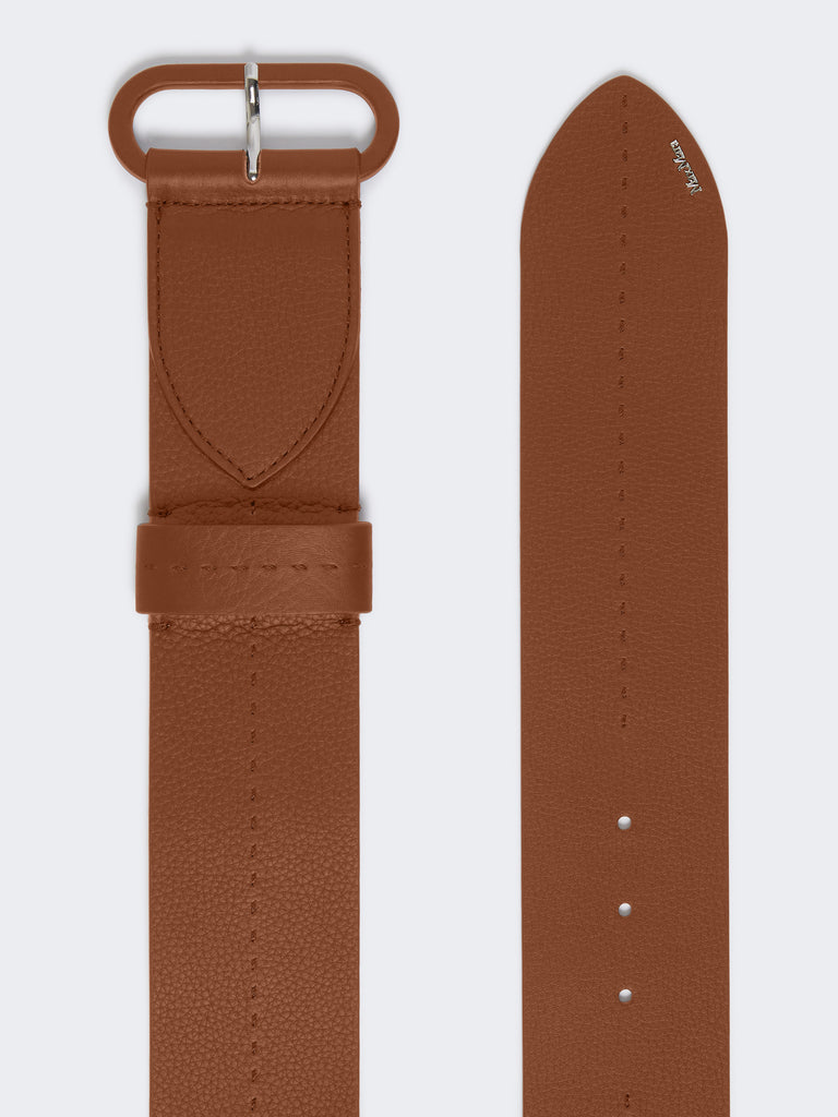 max mara semi-glossy leather belt