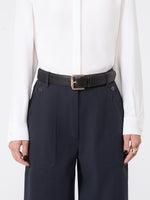 max mara leather belt for women