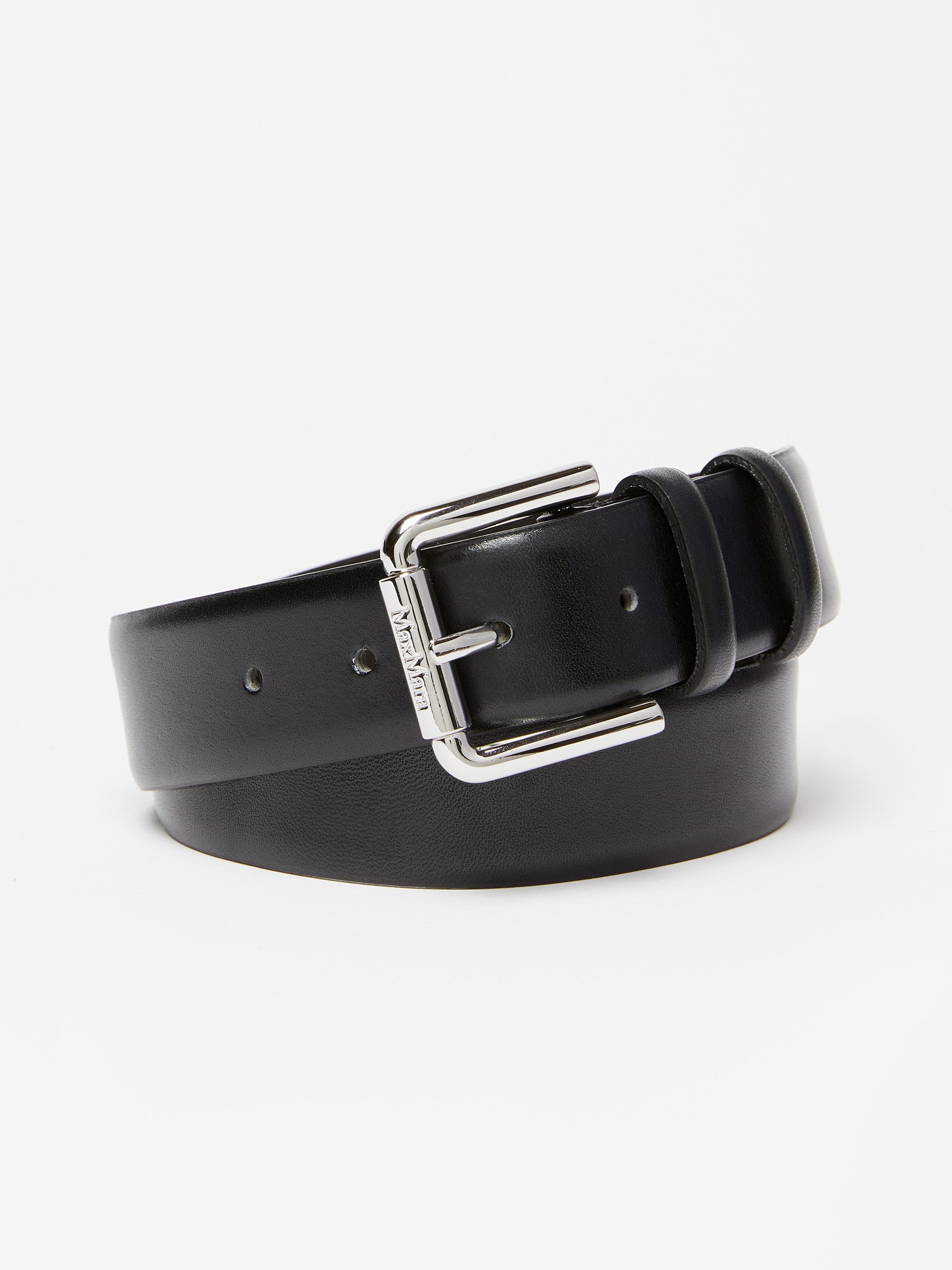 Shiny Leather Belt for Women - Black - Max Mara UAE