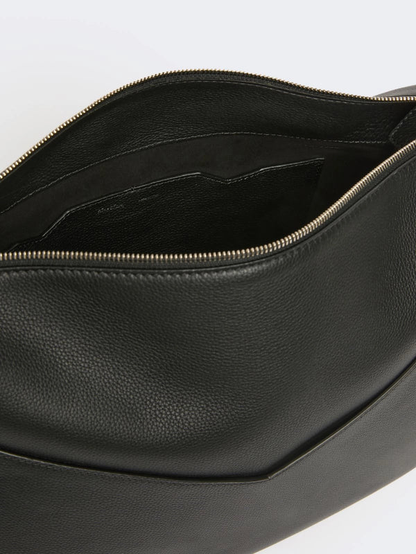 max mara large, low-sheen leather handbag for women
