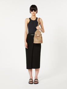 Leather, One-Shoulder Margaux Backpack for Women - Mud - Max Mara UAE