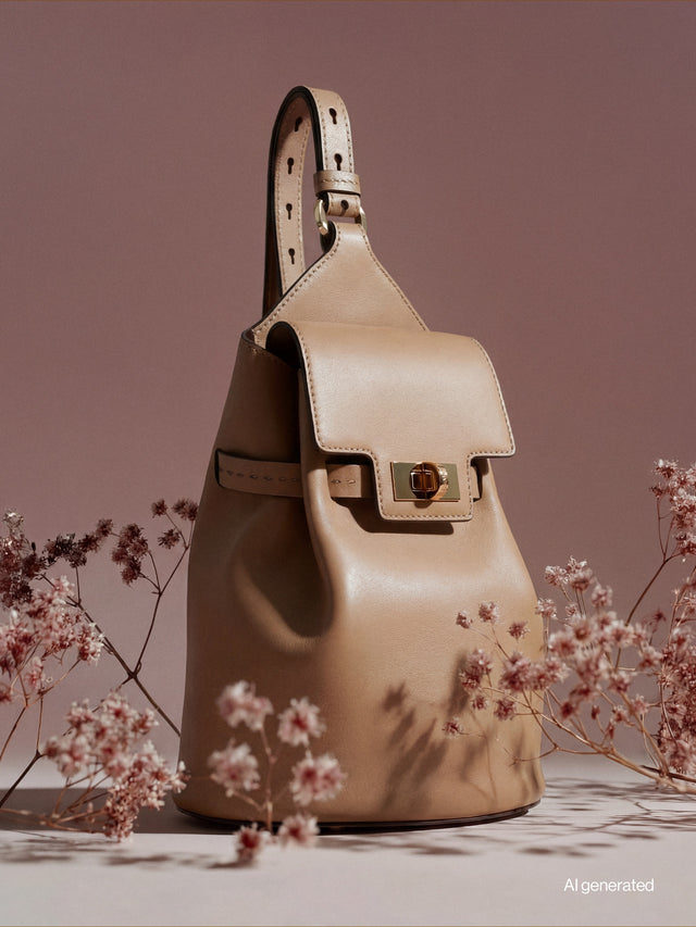 max mara leather, one-shoulder margaux backpack for women