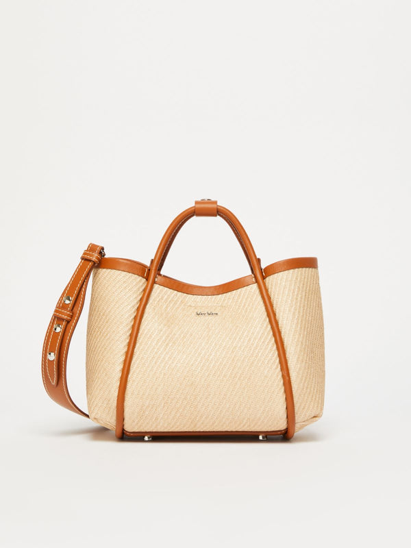 Extra-Small raffia-look fabric Marine bag