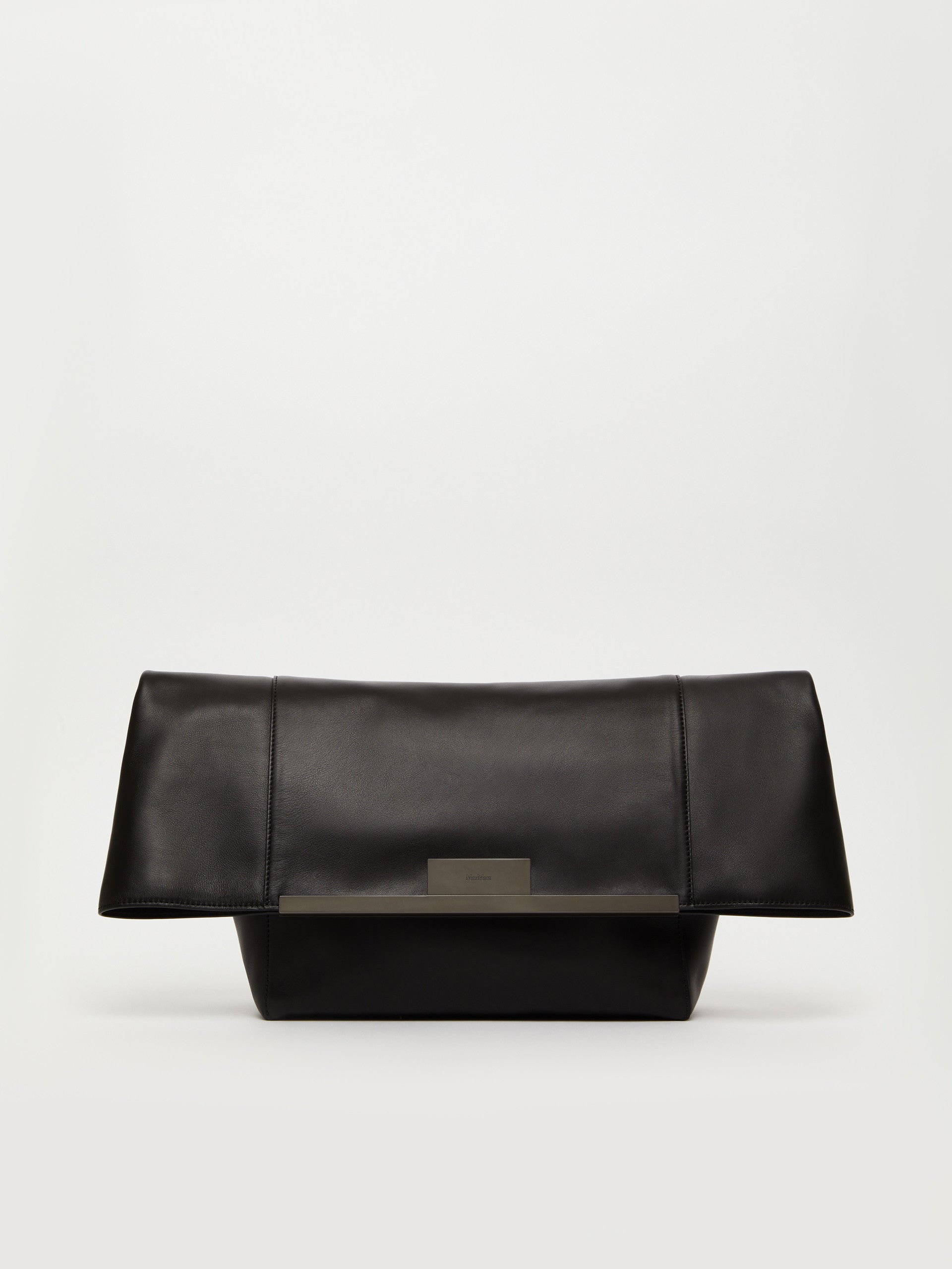 Large Natural Leather Clutch Bag for Women - Black - Max Mara UAE