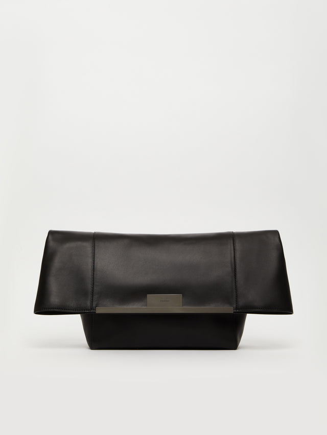 Large Natural Leather Clutch Bag for Women - Black - Max Mara UAE