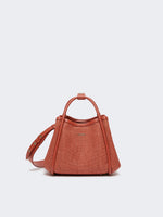 max mara extra-small raffia-look basketweave marine bag for women