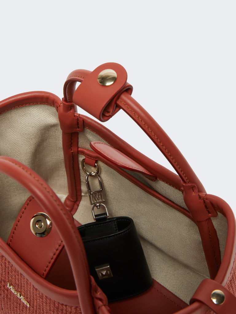 max mara extra-small raffia-look basketweave marine bag