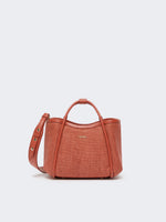 max mara extra-small raffia-look basketweave marine bag for women
