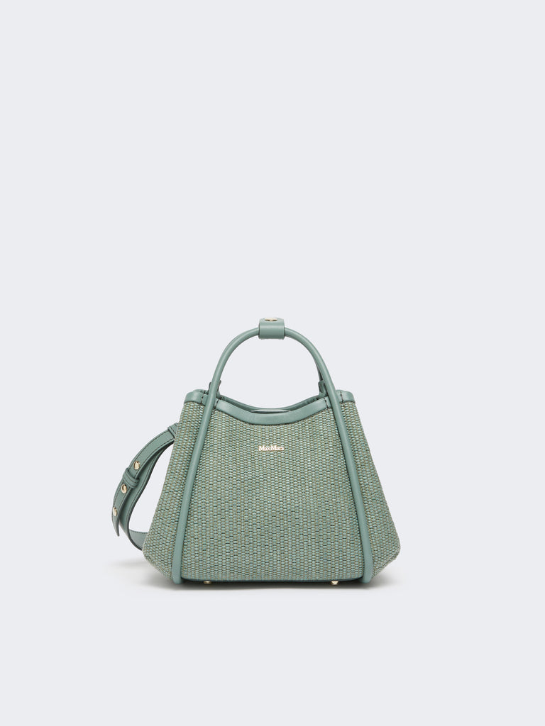 max mara extra-small raffia-look basketweave marine bag