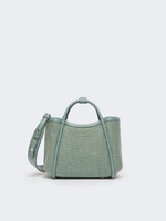 max mara extra-small raffia-look basketweave marine bag for women