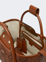 max mara small marine bag in diamond-patterned basketweave for women