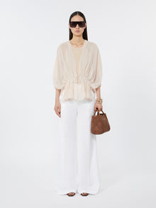 Extra-Small Marine Bag In Diamond-Patterned Basketweave for Women - Amber Brown - Max Mara UAE