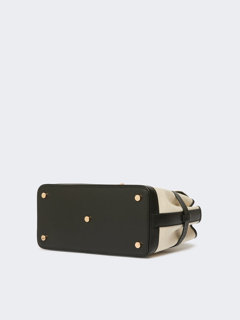max mara chevron canvas and leather handbag
