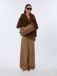 Medium Leather Shoulder Bag for Women - Brown - Max Mara UAE