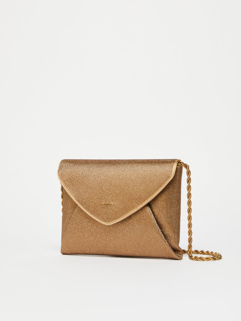 max mara rhinestone satin clutch