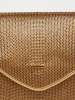 Rhinestone Satin Clutch for Women - Bronze - Max Mara UAE