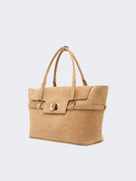 Suede Handbag for Women - Beige - Max Mara UAE