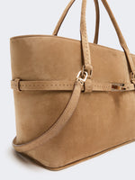 Suede Handbag for Women - Beige - Max Mara UAE