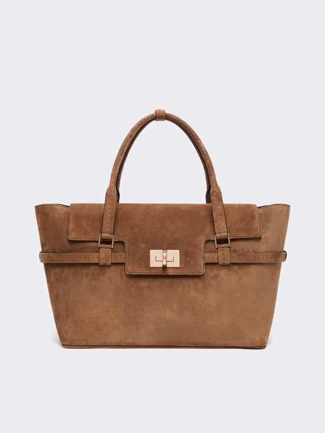 max mara suede handbag for women