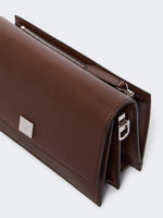 Small Crossbody Bag In Leather for Women - Cocoa - Max Mara UAE