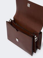 Small Crossbody Bag In Leather for Women - Cocoa - Max Mara UAE
