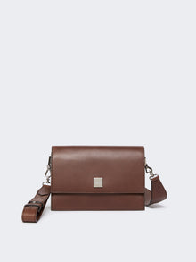 Small Crossbody Bag In Leather for Women - Cocoa - Max Mara UAE
