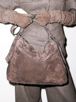 max mara extra-large shoulder bag in split leather for women