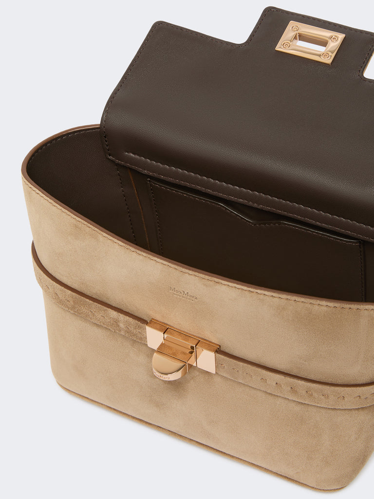 max mara extra-small suede handbag