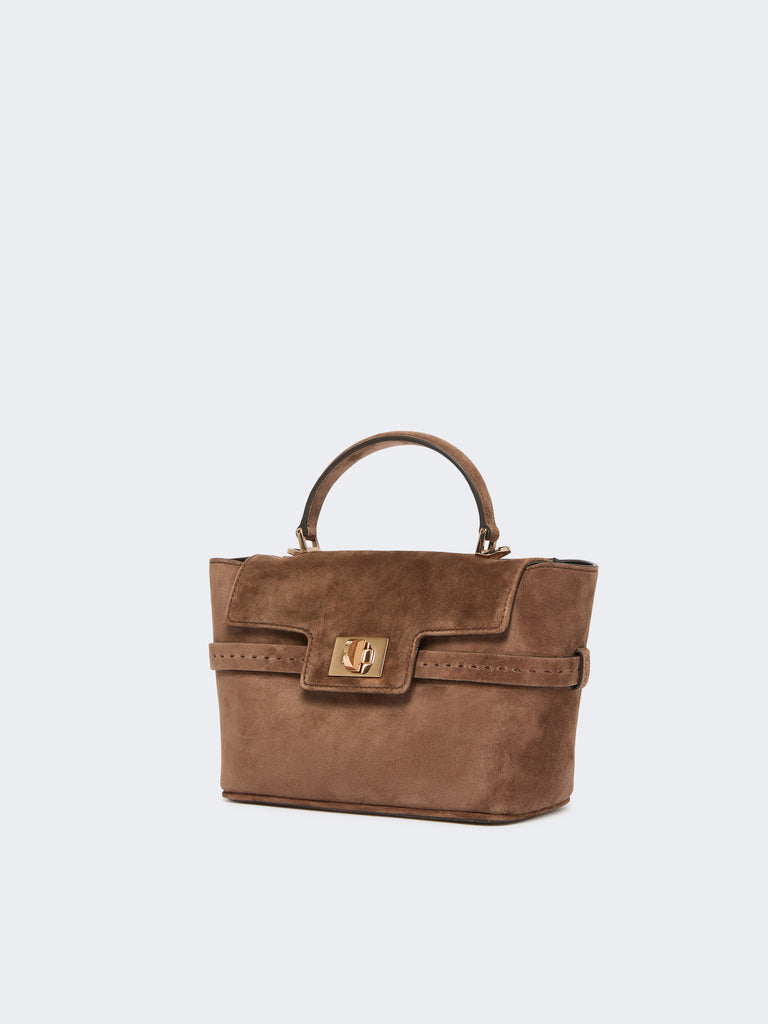 max mara extra-small suede handbag