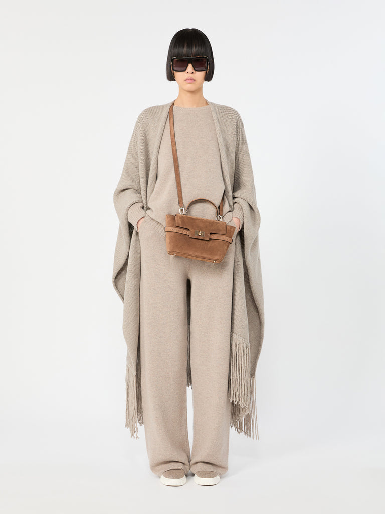 max mara extra-small suede handbag