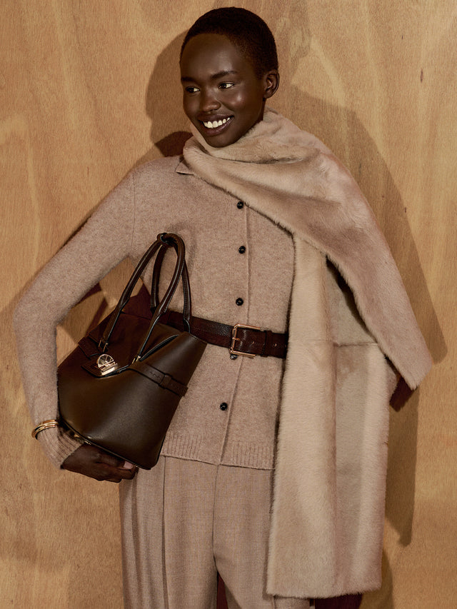 max mara smooth leather handbag for women