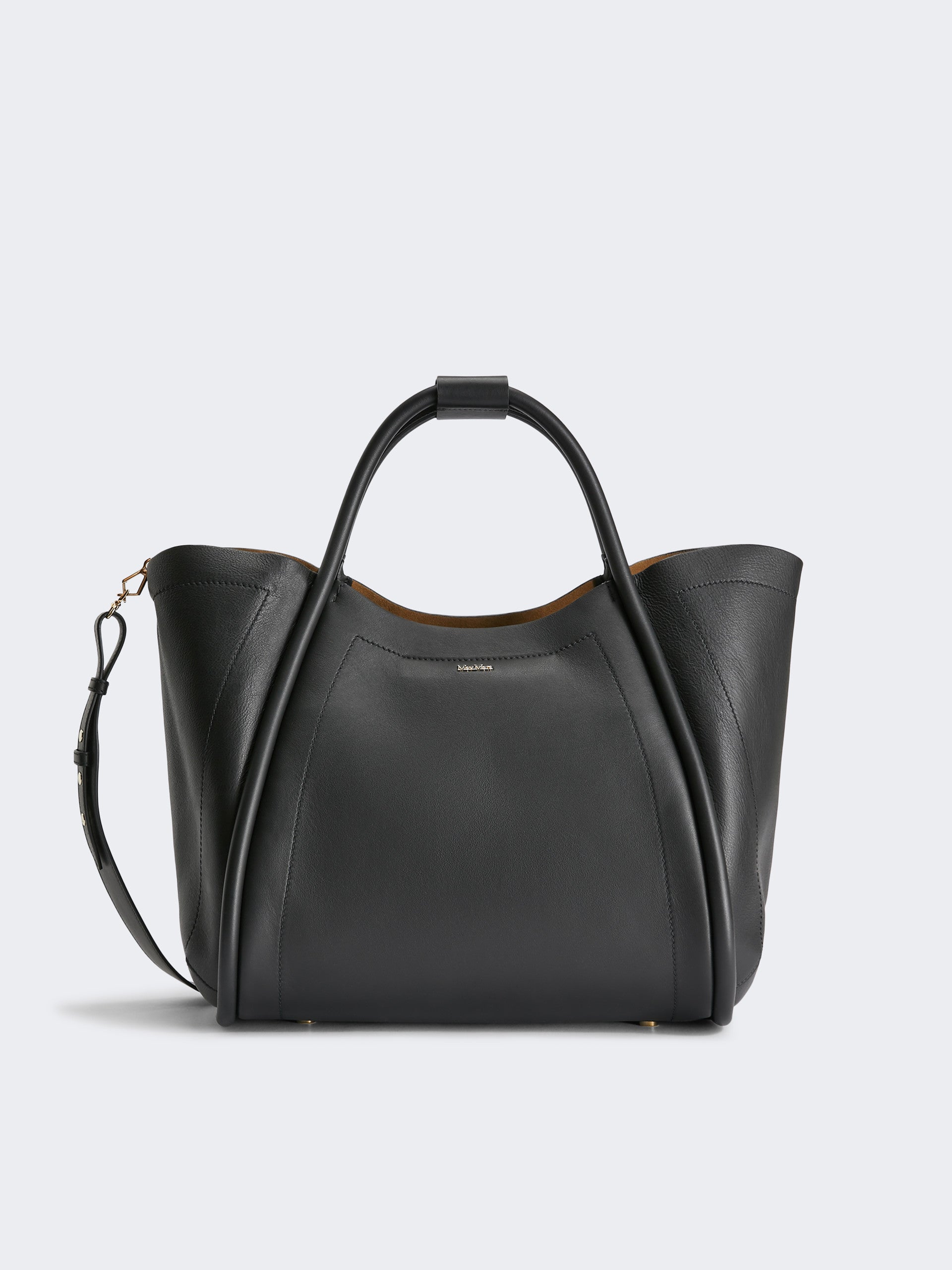 Medium Leather Marine Bag for Women - Black - Max Mara UAE
