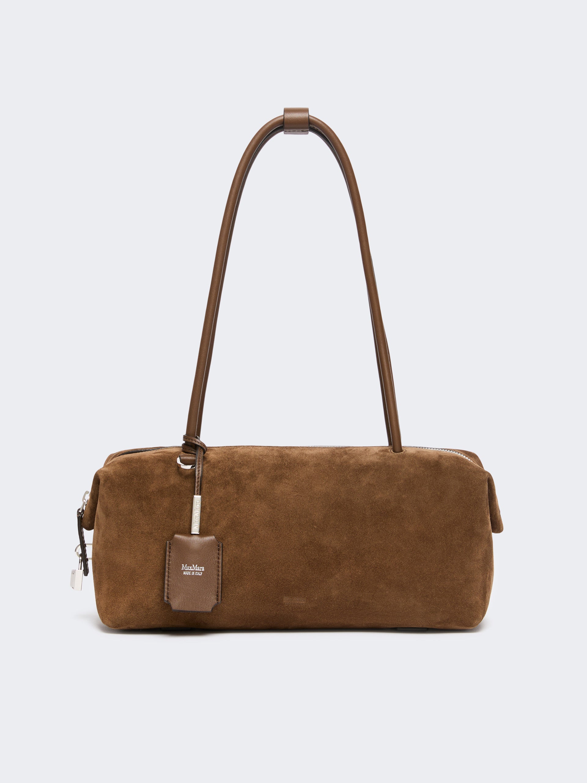 max mara horizontal boston bag in split leather for women
