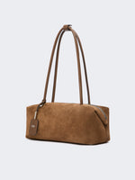 max mara horizontal boston bag in split leather for women