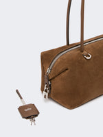 max mara horizontal boston bag in split leather for women