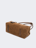 max mara horizontal boston bag in split leather for women