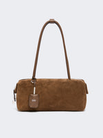 max mara horizontal boston bag in split leather for women