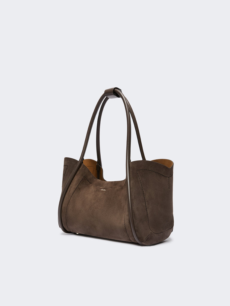 max mara horizontal suede marine bag