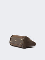 Horizontal Suede Marine Bag for Women - Dark Grey - Max Mara UAE