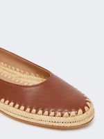 max mara nappa and raffia ballerinas for women