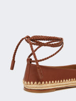 max mara nappa and raffia ballerinas for women