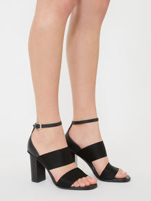 max mara sandals in calfskin and elasticated webbing for women