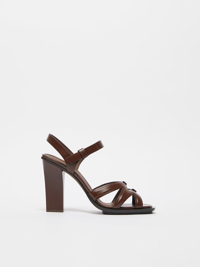 Leather Sandals for Women - Cocoa - Max Mara UAE