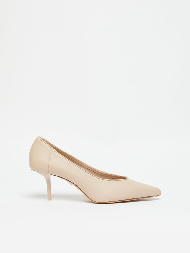Nappa Leather Court Shoes for Women - Pink - Max Mara UAE