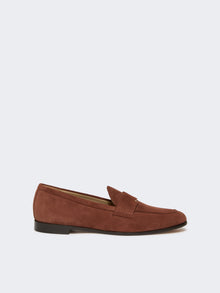 Suede Moccasins for Women - Brown - Max Mara UAE