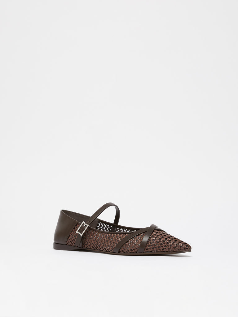 max mara crochet-fabric ballerinas