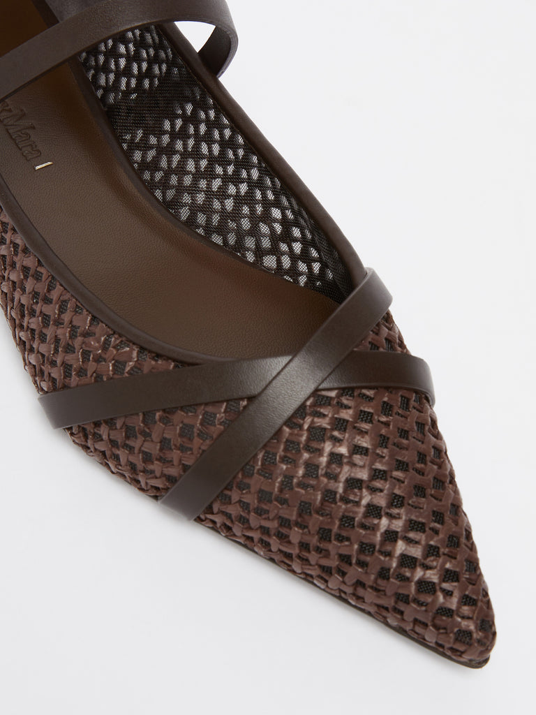 max mara crochet-fabric ballerinas