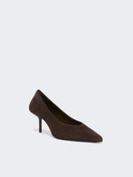 max mara split calf leather court shoes for women